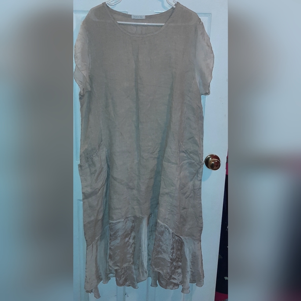 Made In Italy Linen & Silk Dress